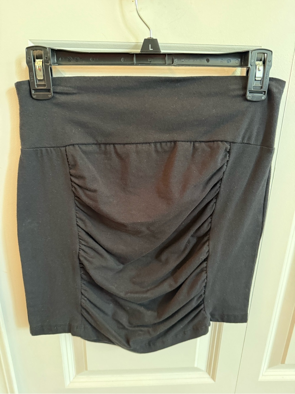Wet Seal Black Ruched Mini Skirt